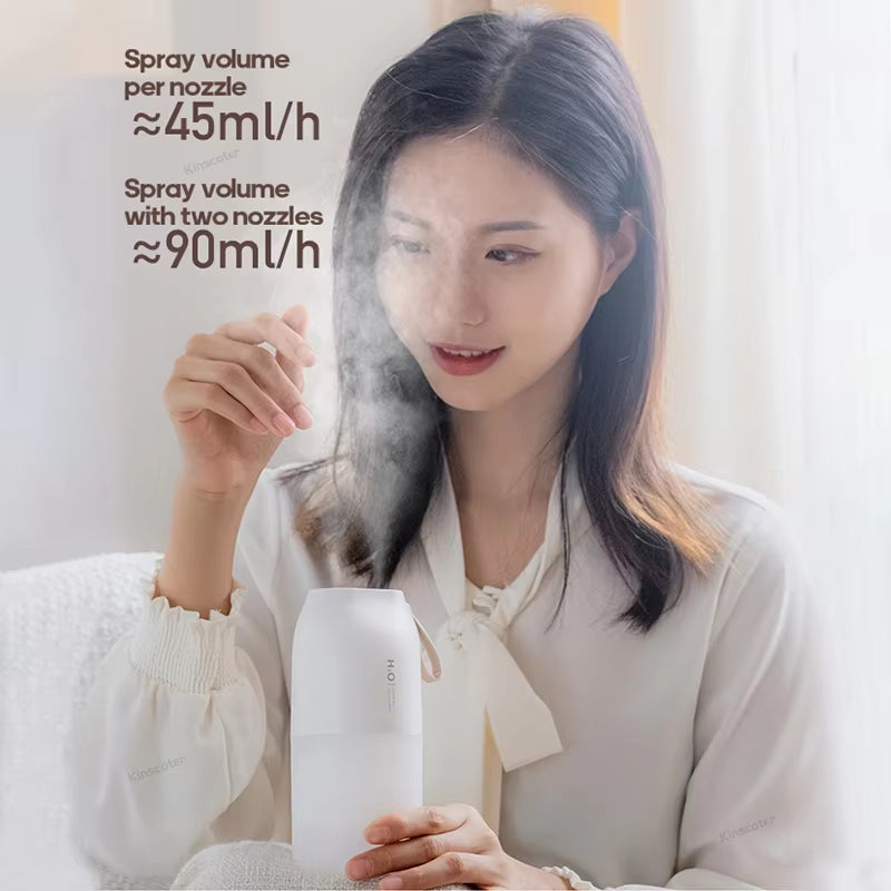 Portable Double Mist Air Humidifier 300Ml Cold Mist Diffuser 2000Mah Car Air Purifier USB Mini Air Freshener