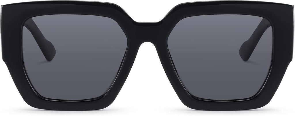 Oversized Square Polarized Sunglasses for Women Trendy Classic Retro Large Frame Sunglasses Ladies Shades UV400 Protection