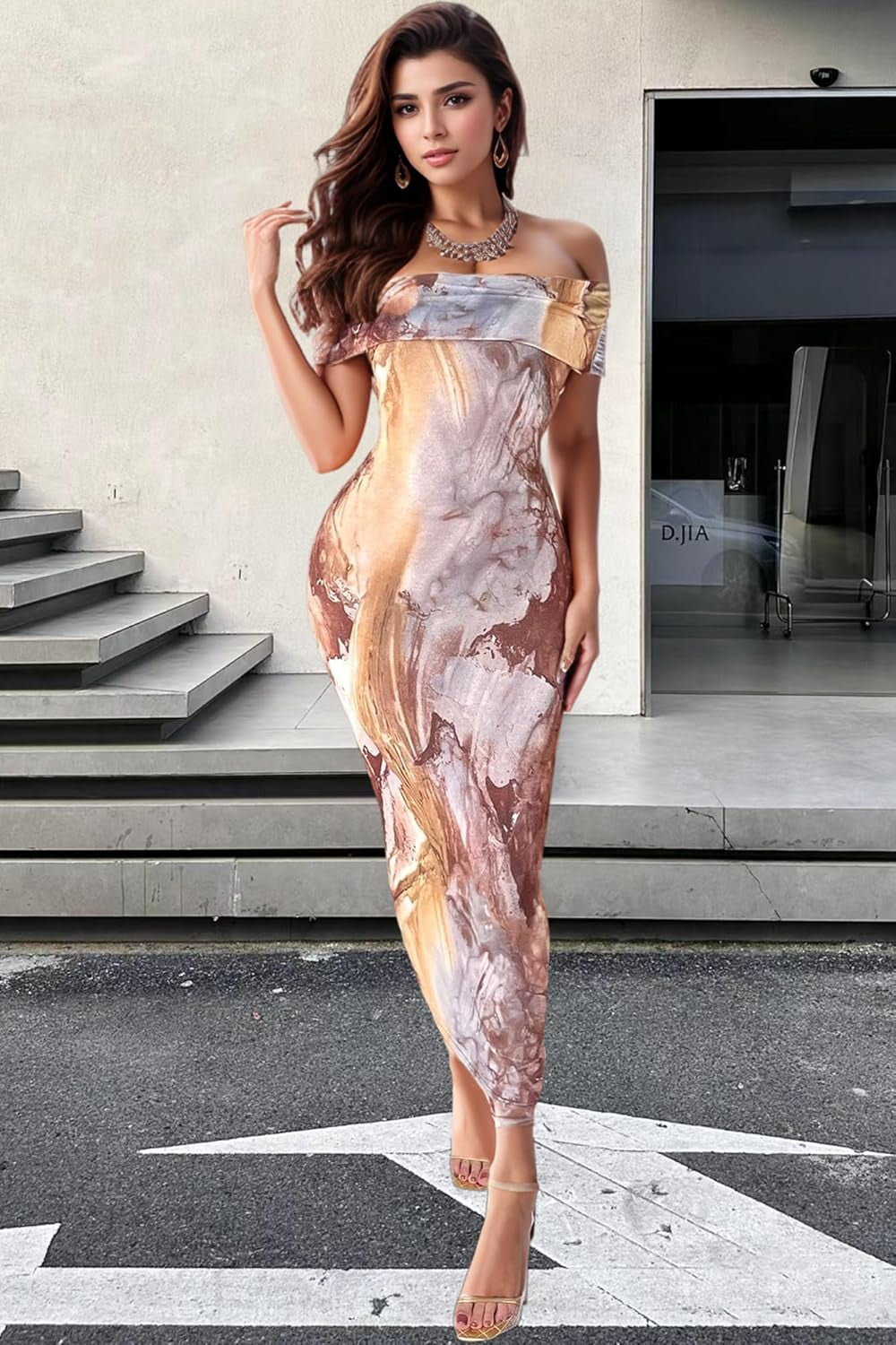 Women'S Sexy off Shoulder Maxi Dress Hawaiian Floral Evening Gown Long Dress