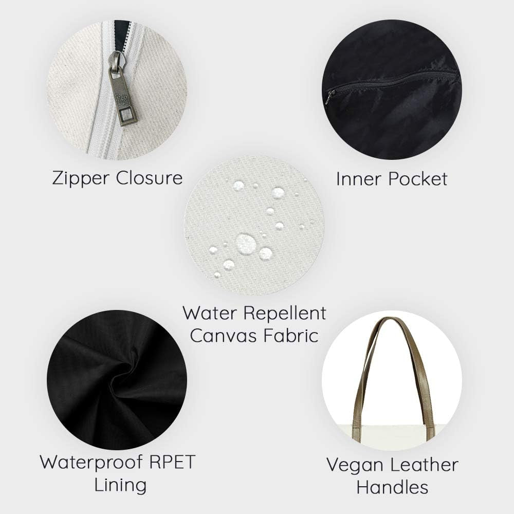 Large Tote Bag for Women for Travel, Work, Beach | Waterproof & Eco Friendly