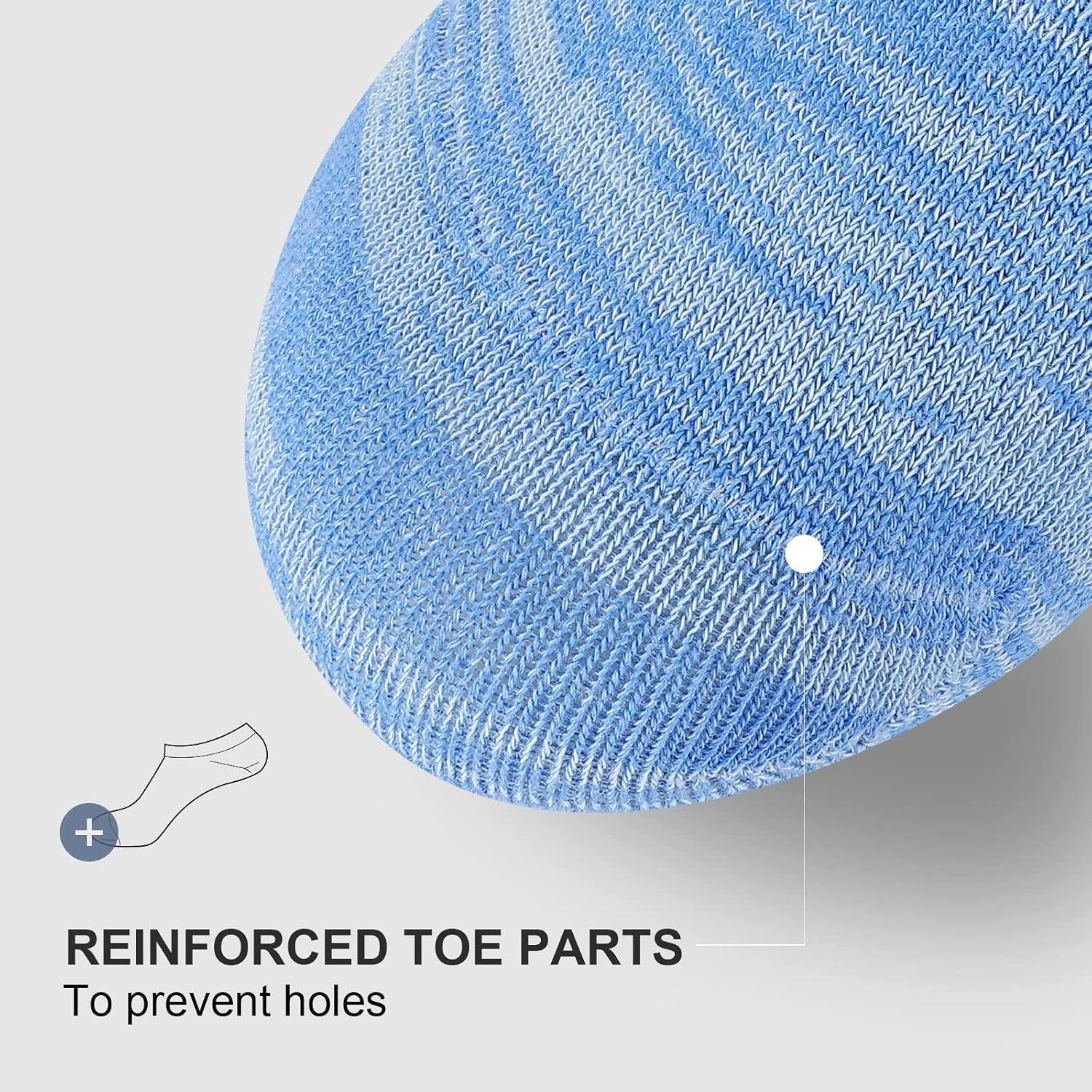 No Show Socks Men, Low Cut Ankle Short Casual Cotton Socks with Non Slip Grips 6-10/11-13