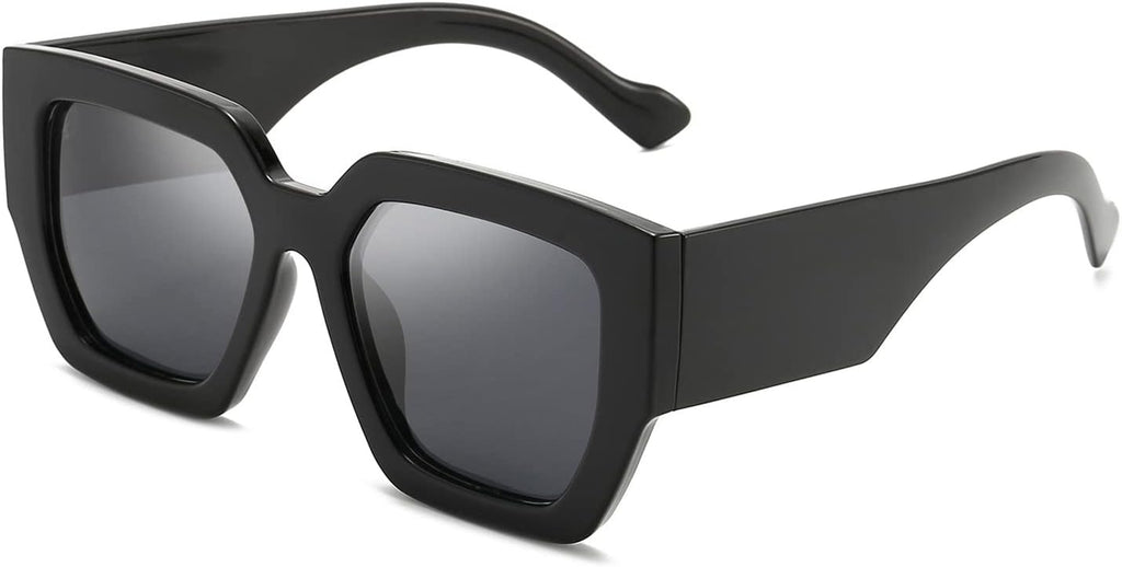 Oversized Square Polarized Sunglasses for Women Trendy Classic Retro Large Frame Sunglasses Ladies Shades UV400 Protection