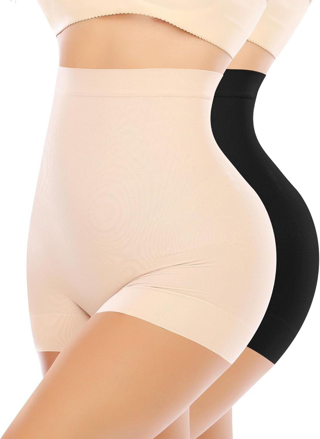 Womens High Wasited Slimming Body Shaper Boy Shorts Seamless Tummy Control Slip Shorts under Dress Shapewear
